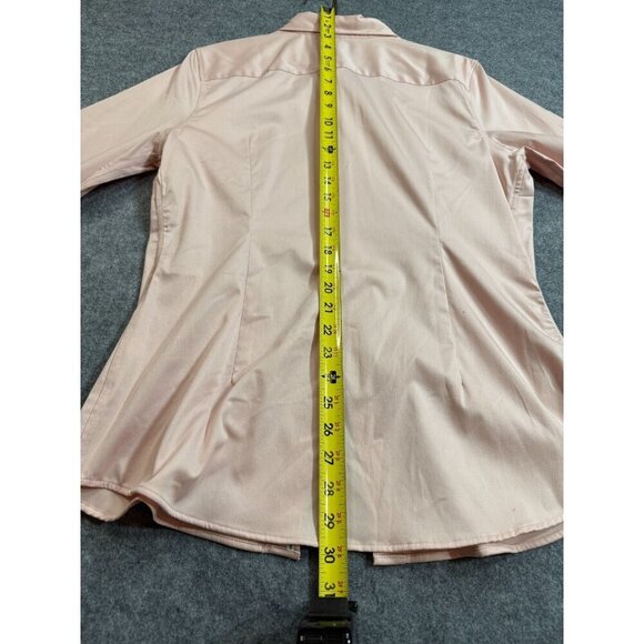 Banana Republic Dress Shirt Women 14 Pink Cotton Tailored Fit Long Sleeve Formal - Picture 4 of 8